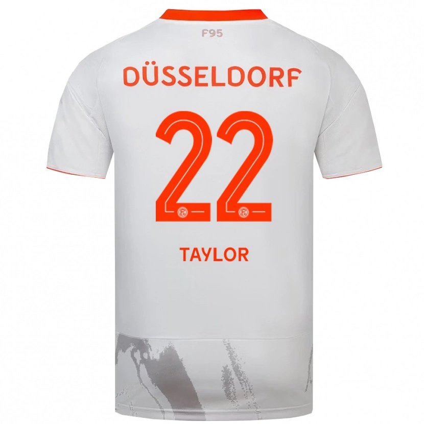 Danxen Heren Makaya Taylor #22 Wit Oranje Uitshirt Uittenue 2025/26 T-Shirt België