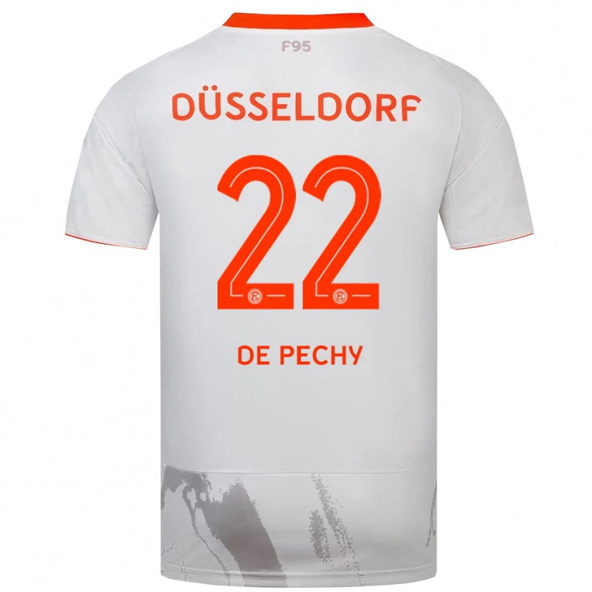 Danxen Heren William De Pechy #22 Wit Oranje Uitshirt Uittenue 2025/26 T-Shirt België