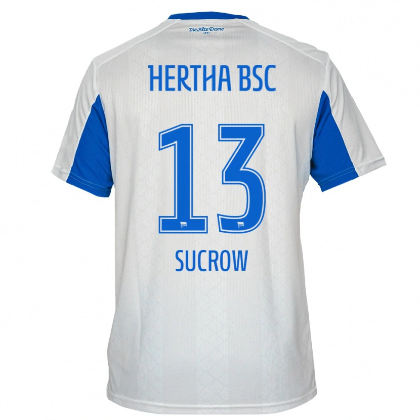 Danxen Heren Connor Sucrow #13 Wit Blauw Uitshirt Uittenue 2025/26 T-Shirt België