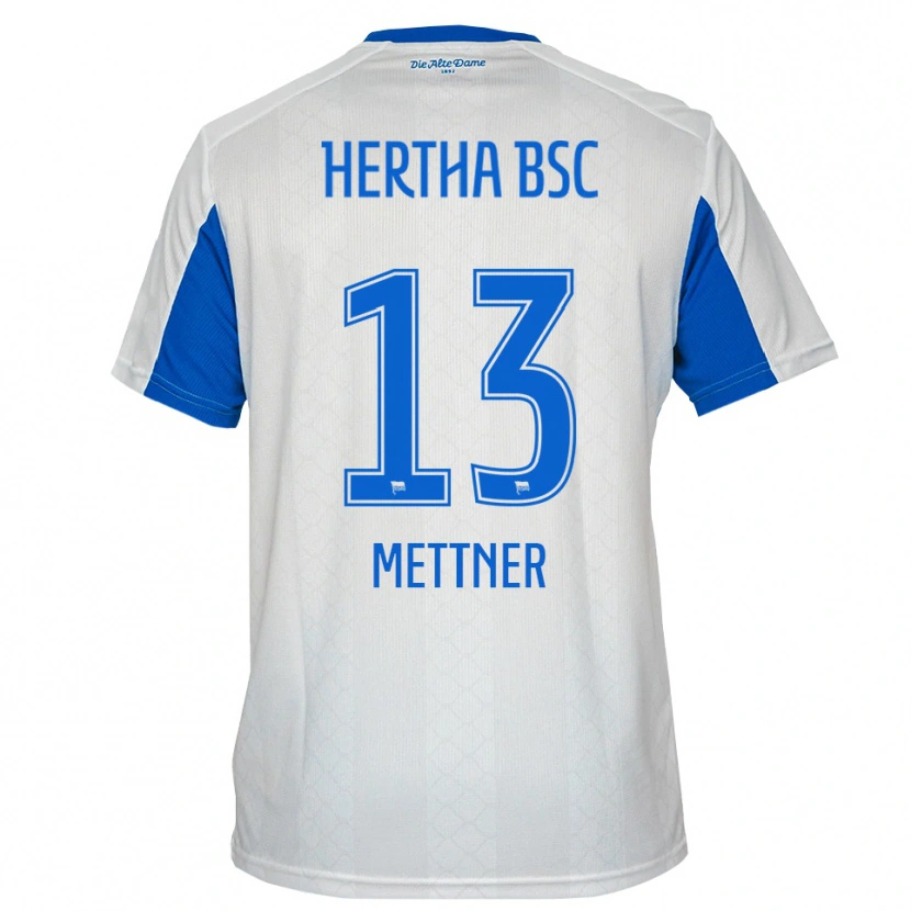 Danxen Heren Ella Mettner #13 Wit Blauw Uitshirt Uittenue 2025/26 T-Shirt België