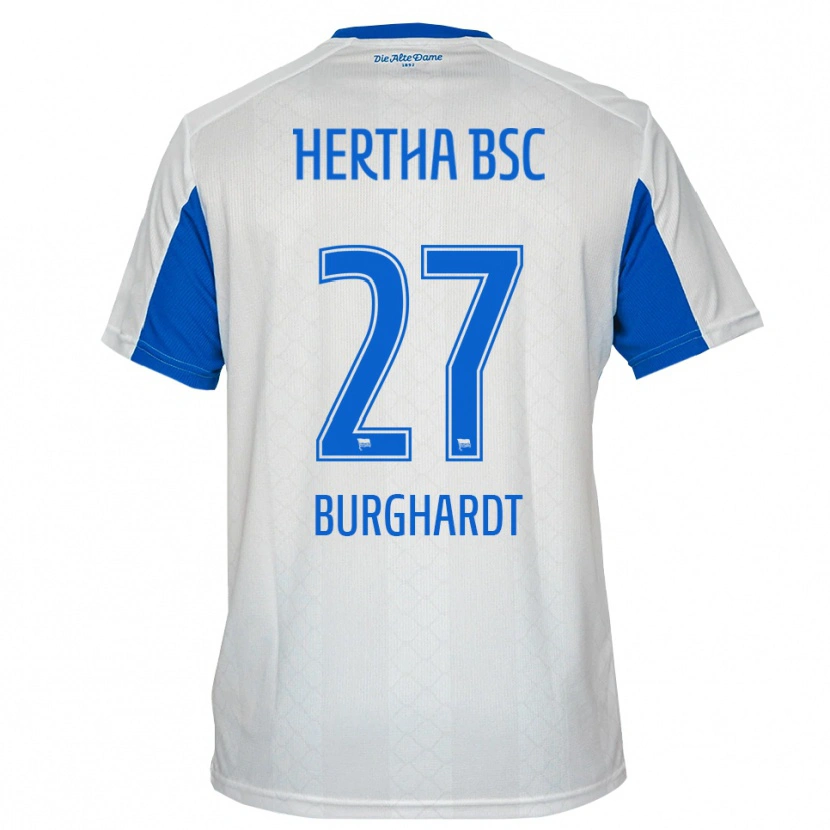 Danxen Heren Lenina Burghardt #27 Wit Blauw Uitshirt Uittenue 2025/26 T-Shirt België
