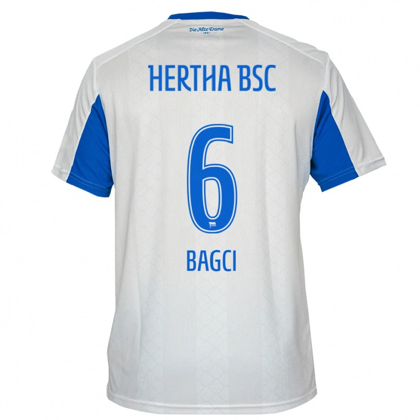 Danxen Heren Elyas Bagci #6 Wit Blauw Uitshirt Uittenue 2025/26 T-Shirt België