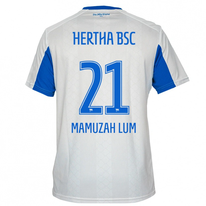 Danxen Heren Boris Mamuzah Lum #21 Wit Blauw Uitshirt Uittenue 2025/26 T-Shirt België