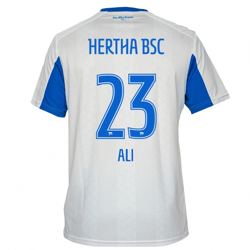 Danxen Heren Denniz Ali #23 Wit Blauw Uitshirt Uittenue 2025/26 T-Shirt België