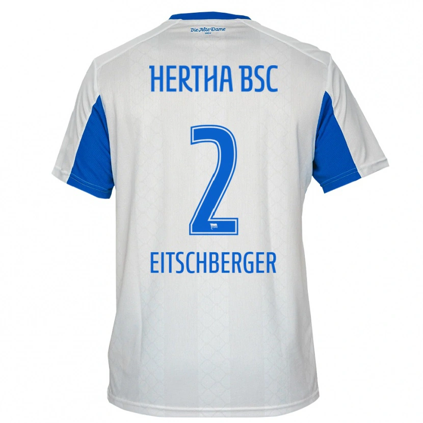 Danxen Heren Julian Eitschberger #2 Wit Blauw Uitshirt Uittenue 2025/26 T-Shirt België