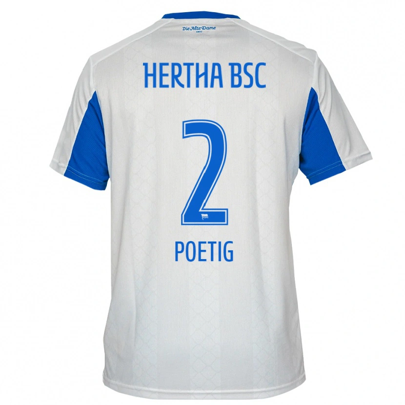Danxen Heren David Poetig #2 Wit Blauw Uitshirt Uittenue 2025/26 T-Shirt België