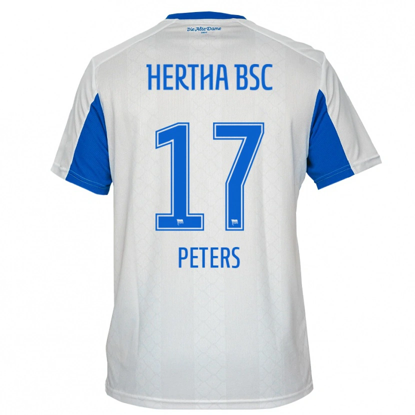 Danxen Heren Laura Peters #17 Wit Blauw Uitshirt Uittenue 2025/26 T-Shirt België