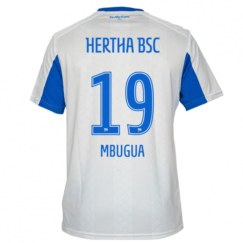 Danxen Heren Quincy Mbugua #19 Wit Blauw Uitshirt Uittenue 2025/26 T-Shirt België
