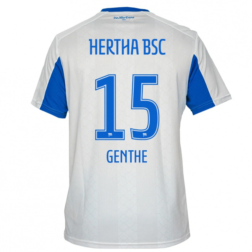 Danxen Heren Lilli Genthe #15 Wit Blauw Uitshirt Uittenue 2025/26 T-Shirt België