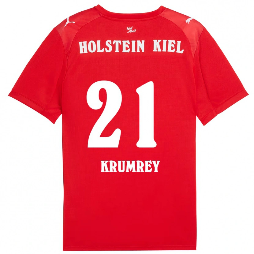 Danxen Heren Jonas Krumrey #21 Rood Blauw Uitshirt Uittenue 2025/26 T-Shirt België