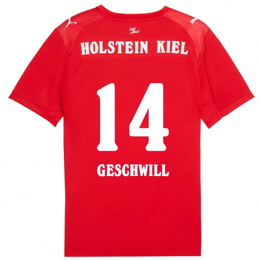 Danxen Heren Max Geschwill #14 Rood Blauw Uitshirt Uittenue 2025/26 T-Shirt België