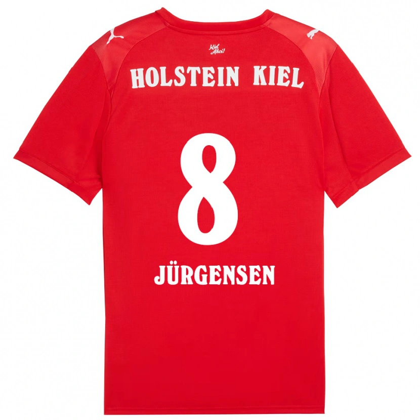 Danxen Heren Ronja Jürgensen #8 Rood Blauw Uitshirt Uittenue 2025/26 T-Shirt België