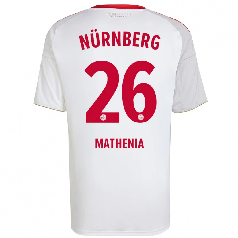 Danxen Heren Christian Mathenia #26 Wit Rood Uitshirt Uittenue 2025/26 T-Shirt België