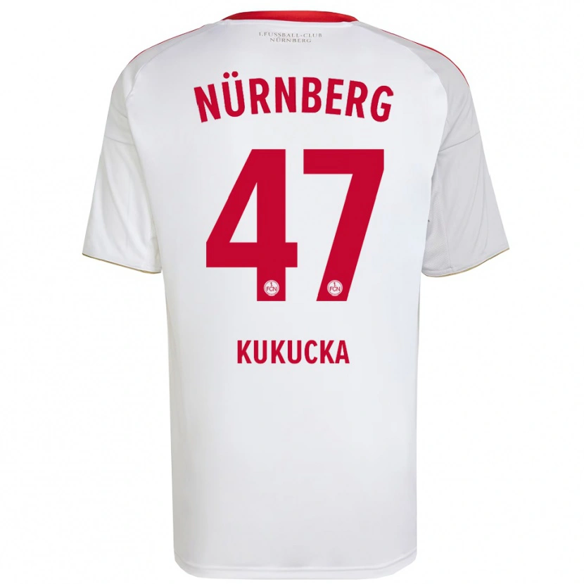 Danxen Heren Michal Kukucka #47 Wit Rood Uitshirt Uittenue 2025/26 T-Shirt België