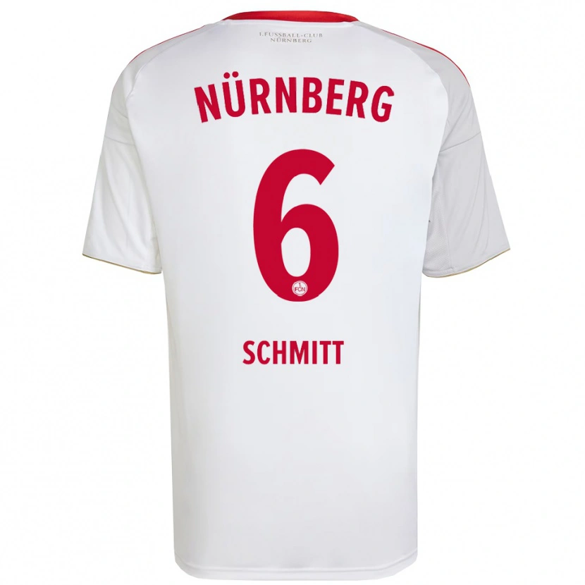 Danxen Heren Noah Schmitt #6 Wit Rood Uitshirt Uittenue 2025/26 T-Shirt België