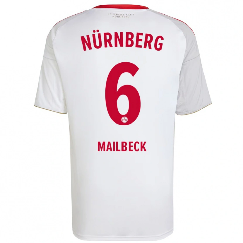 Danxen Heren Alina Mailbeck #6 Wit Rood Uitshirt Uittenue 2025/26 T-Shirt België