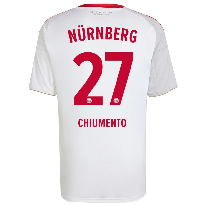 Danxen Heren Levin Chiumento #27 Wit Rood Uitshirt Uittenue 2025/26 T-Shirt België