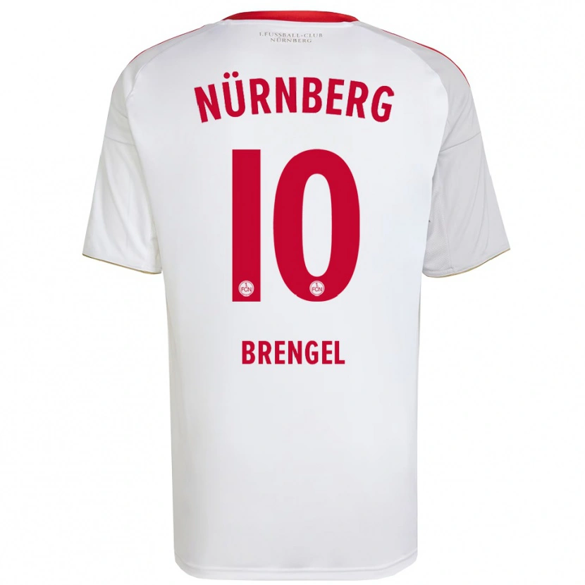 Danxen Heren Jonna Brengel #10 Wit Rood Uitshirt Uittenue 2025/26 T-Shirt België