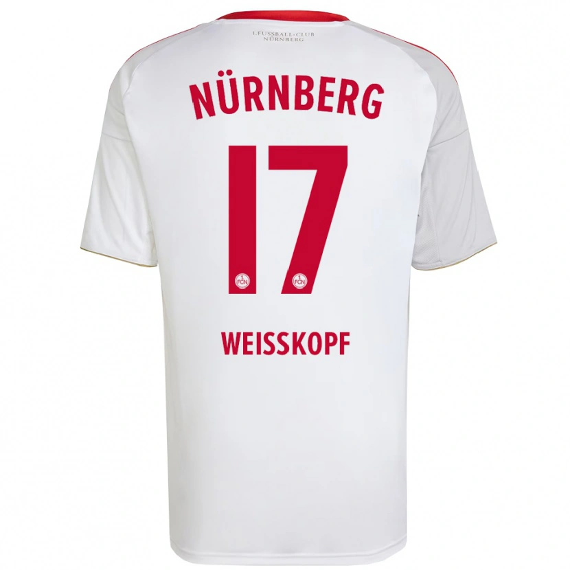 Danxen Heren Jannes Weißkopf #17 Wit Rood Uitshirt Uittenue 2025/26 T-Shirt België