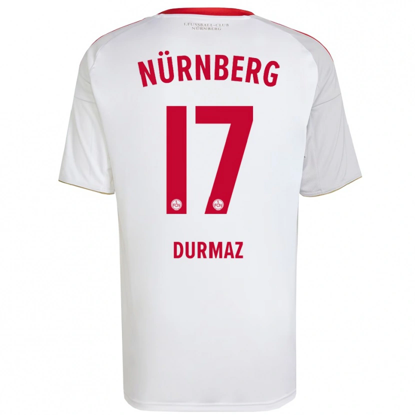 Danxen Heren Enes Durmaz #17 Wit Rood Uitshirt Uittenue 2025/26 T-Shirt België