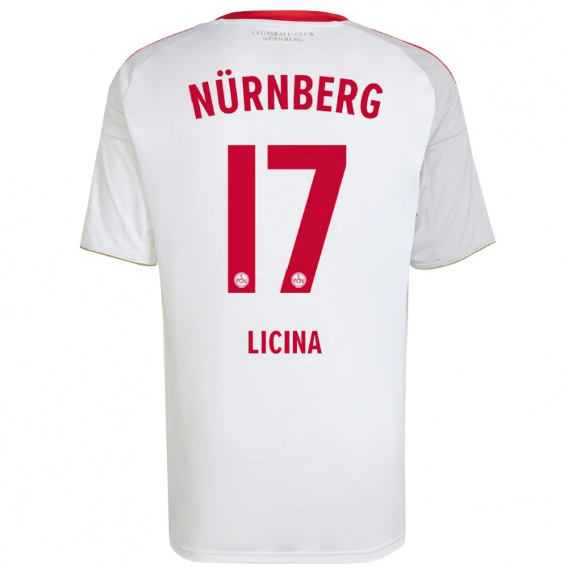 Danxen Heren Selma Licina #17 Wit Rood Uitshirt Uittenue 2025/26 T-Shirt België