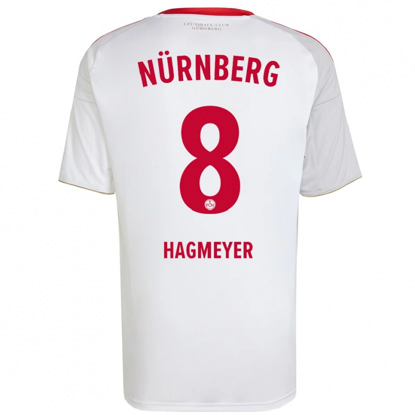 Danxen Heren Ben Hagmeyer #8 Wit Rood Uitshirt Uittenue 2025/26 T-Shirt België