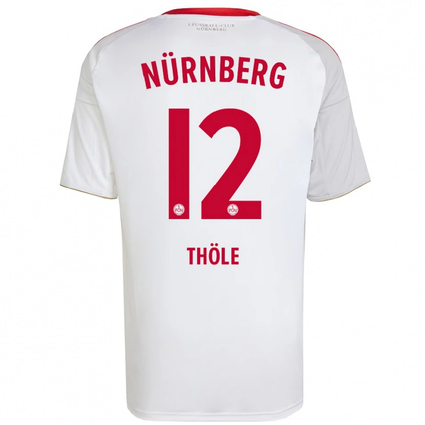 Danxen Heren Amelie Thöle #12 Wit Rood Uitshirt Uittenue 2025/26 T-Shirt België