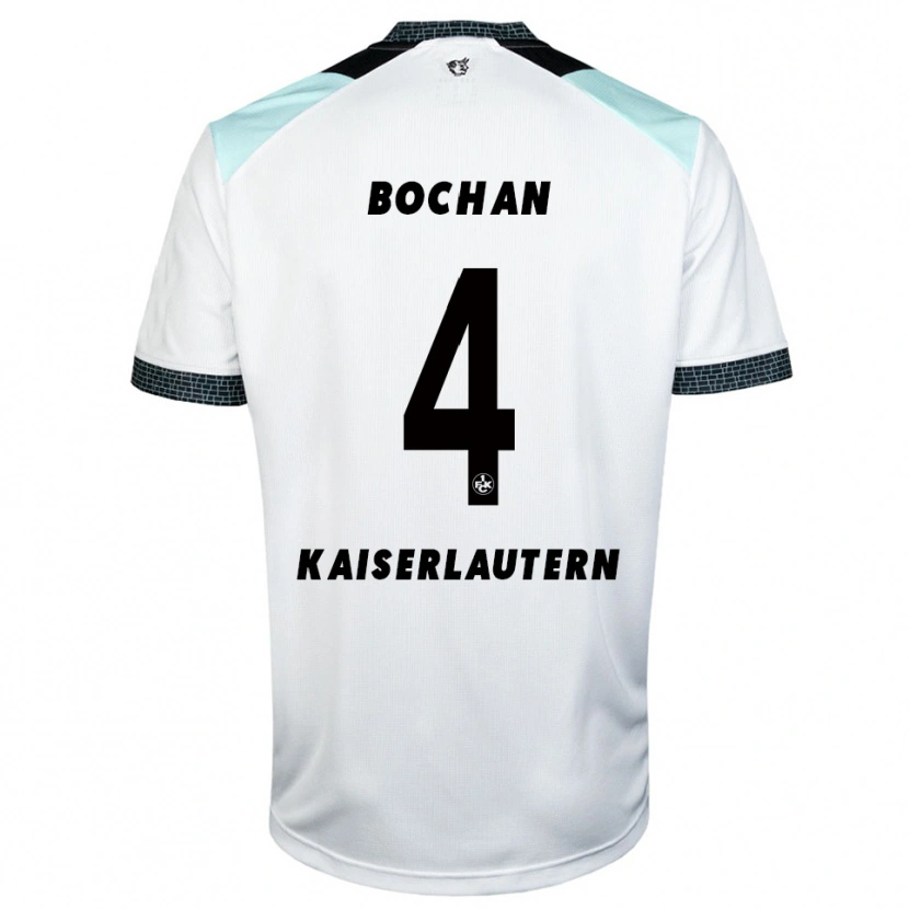Danxen Heren Maksym Bochan #4 Wit Zwart Uitshirt Uittenue 2025/26 T-Shirt België