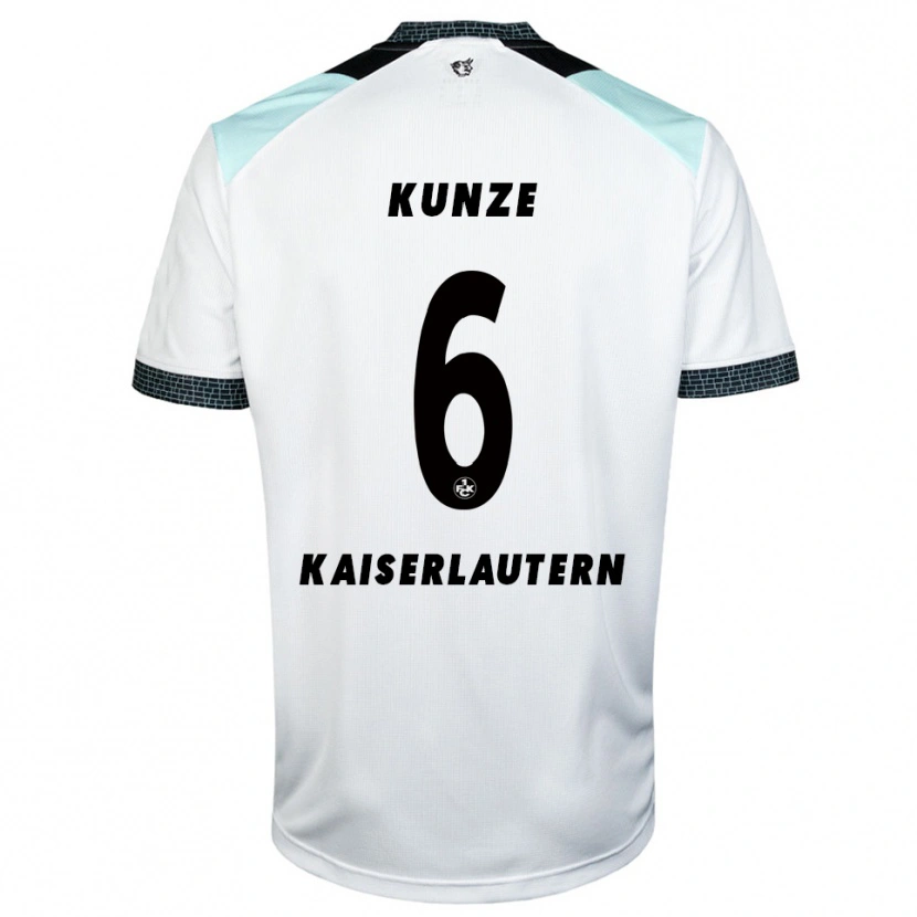 Danxen Heren Fabian Kunze #6 Wit Zwart Uitshirt Uittenue 2025/26 T-Shirt België