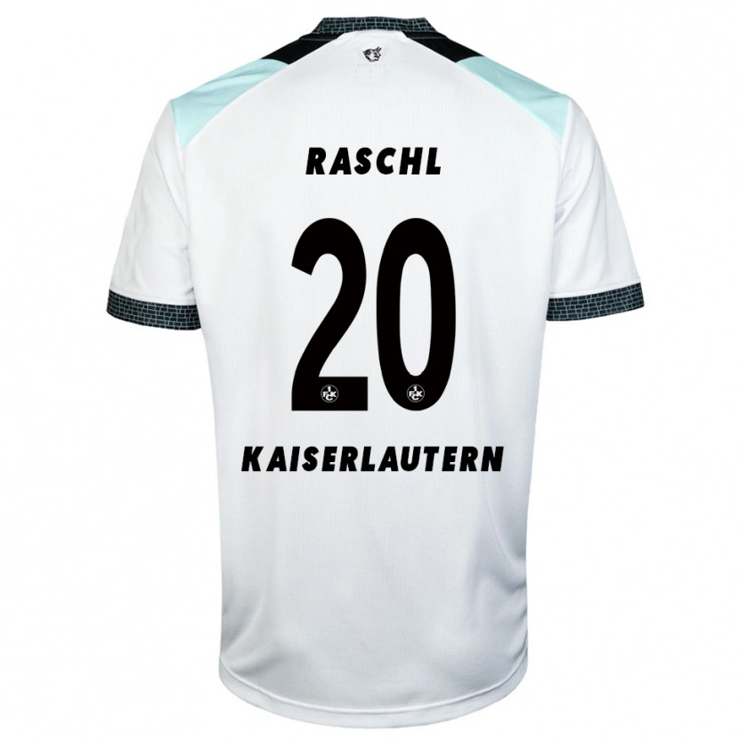 Danxen Heren Tobias Raschl #20 Wit Zwart Uitshirt Uittenue 2025/26 T-Shirt België