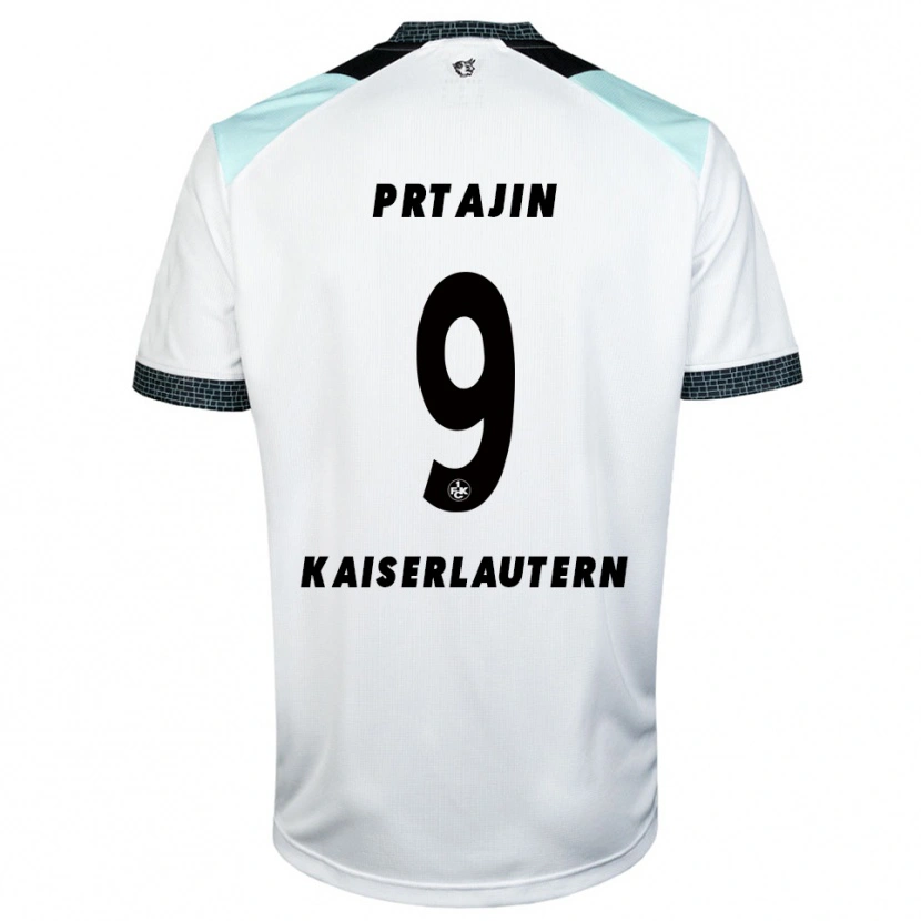 Danxen Heren Ivan Prtajin #9 Wit Zwart Uitshirt Uittenue 2025/26 T-Shirt België