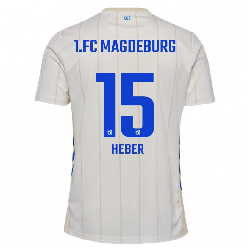 Danxen Heren Daniel Heber #15 Wit Blauw Uitshirt Uittenue 2025/26 T-Shirt België