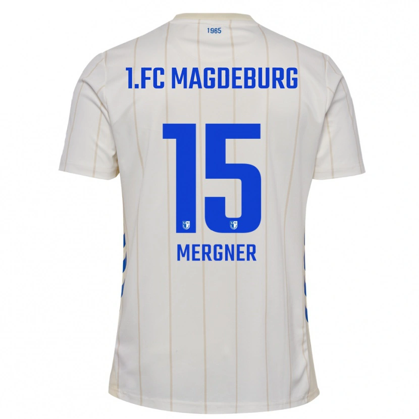 Danxen Heren Leon Mergner #15 Wit Blauw Uitshirt Uittenue 2025/26 T-Shirt België