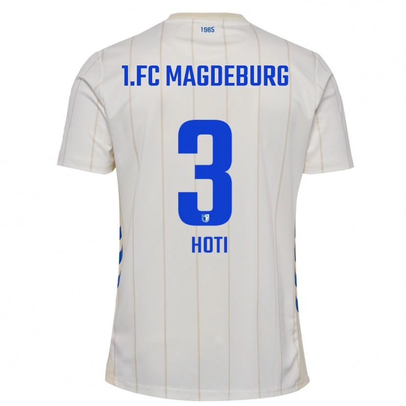 Danxen Heren Andi Hoti #3 Wit Blauw Uitshirt Uittenue 2025/26 T-Shirt België