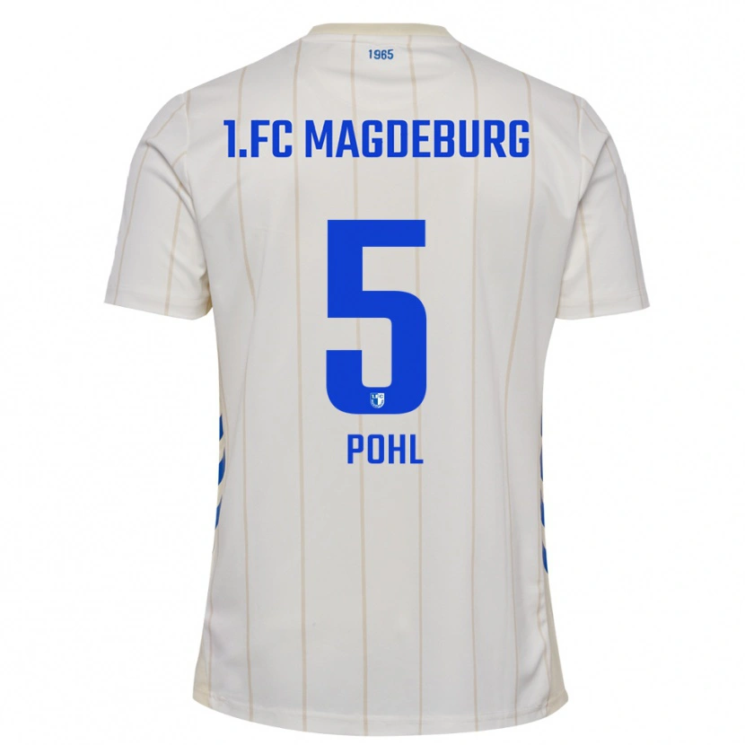 Danxen Heren Marvin Pohl #5 Wit Blauw Uitshirt Uittenue 2025/26 T-Shirt België