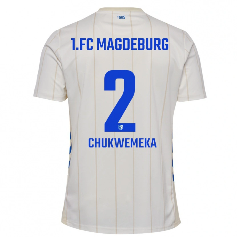 Danxen Heren Stancy Chukwemeka #2 Wit Blauw Uitshirt Uittenue 2025/26 T-Shirt België