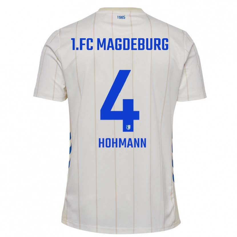 Danxen Heren Malte Hohmann #4 Wit Blauw Uitshirt Uittenue 2025/26 T-Shirt België
