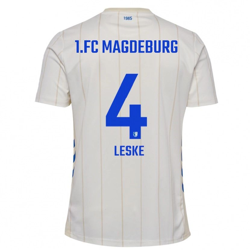 Danxen Heren Jona Leske #4 Wit Blauw Uitshirt Uittenue 2025/26 T-Shirt België