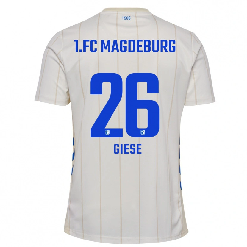 Danxen Heren Johanna Giese #26 Wit Blauw Uitshirt Uittenue 2025/26 T-Shirt België