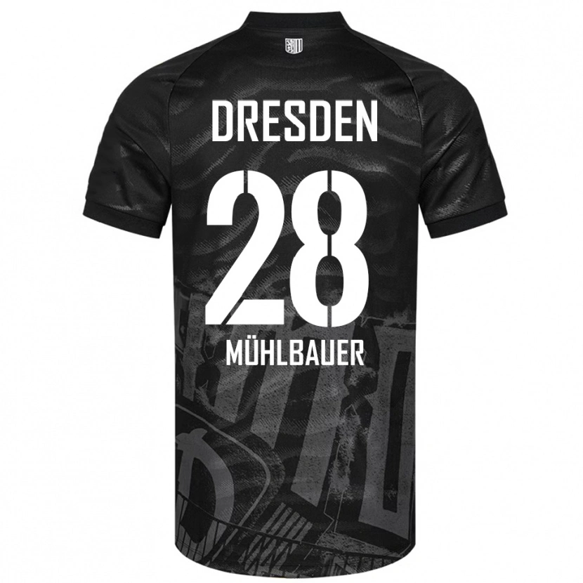 Danxen Heren Aron Mühlbauer #28 Zwart Grijs Uitshirt Uittenue 2025/26 T-Shirt België