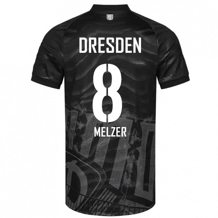 Danxen Heren Otto Melzer #8 Zwart Grijs Uitshirt Uittenue 2025/26 T-Shirt België