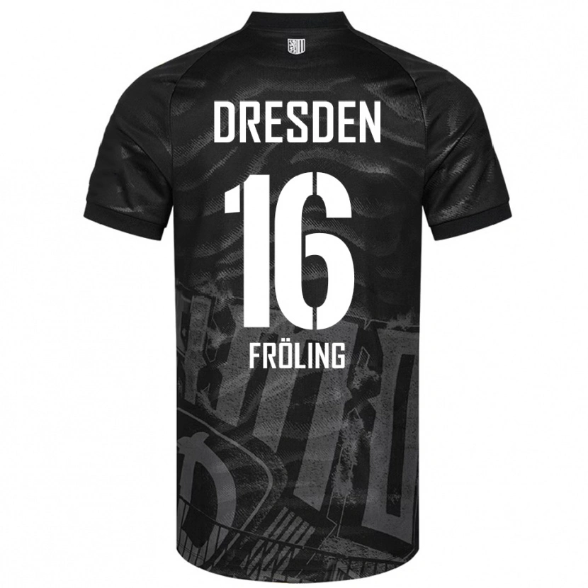 Danxen Heren Nils Fröling #16 Zwart Grijs Uitshirt Uittenue 2025/26 T-Shirt België