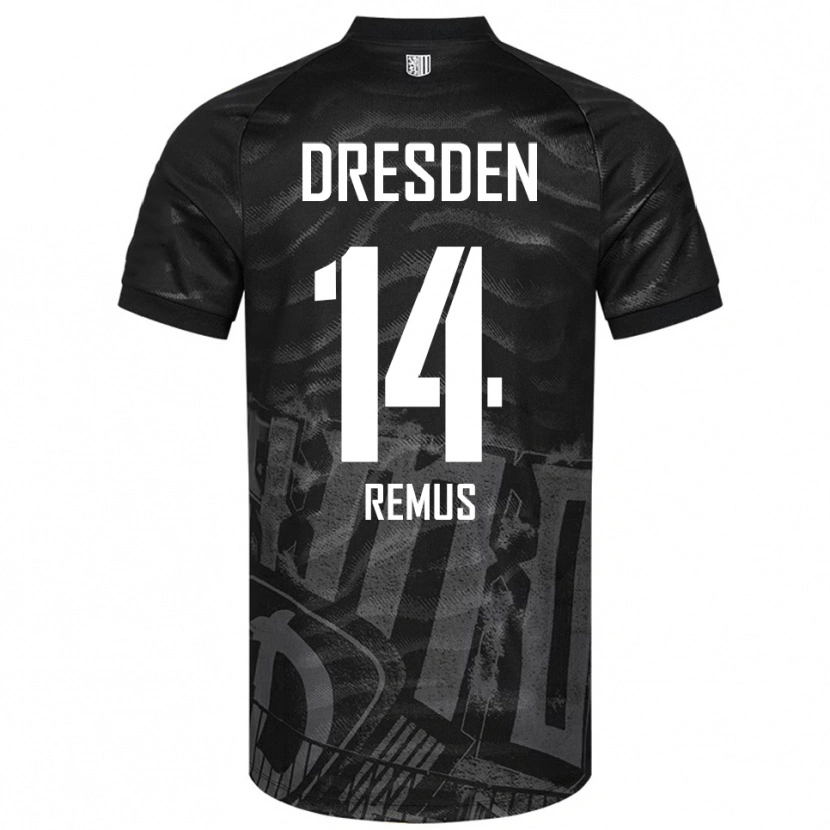 Danxen Heren Niklas Remus #14 Zwart Grijs Uitshirt Uittenue 2025/26 T-Shirt België