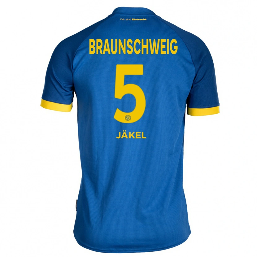 Danxen Heren Frederik Jäkel #5 Koninklijk Blauw Geel Uitshirt Uittenue 2025/26 T-Shirt België