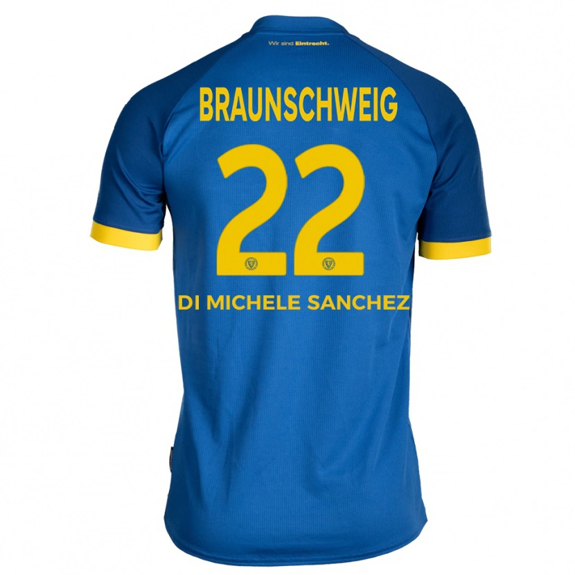 Danxen Heren Fabio Di Michele Sanchez #22 Koninklijk Blauw Geel Uitshirt Uittenue 2025/26 T-Shirt België