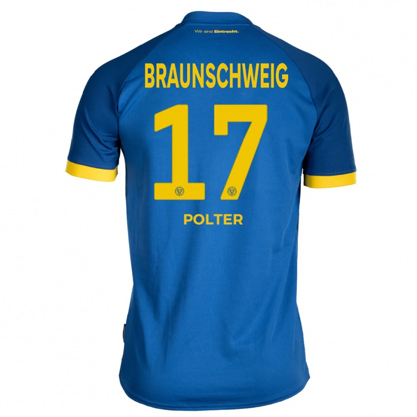 Danxen Heren Sebastian Polter #17 Koninklijk Blauw Geel Uitshirt Uittenue 2025/26 T-Shirt België