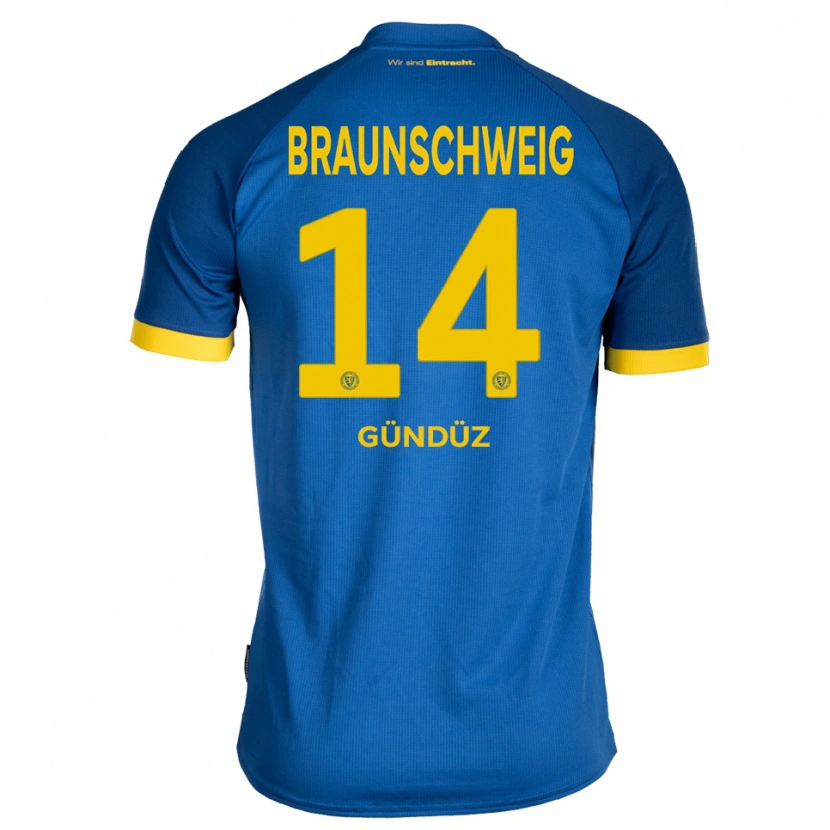Danxen Heren Enes Gündüz #14 Koninklijk Blauw Geel Uitshirt Uittenue 2025/26 T-Shirt België