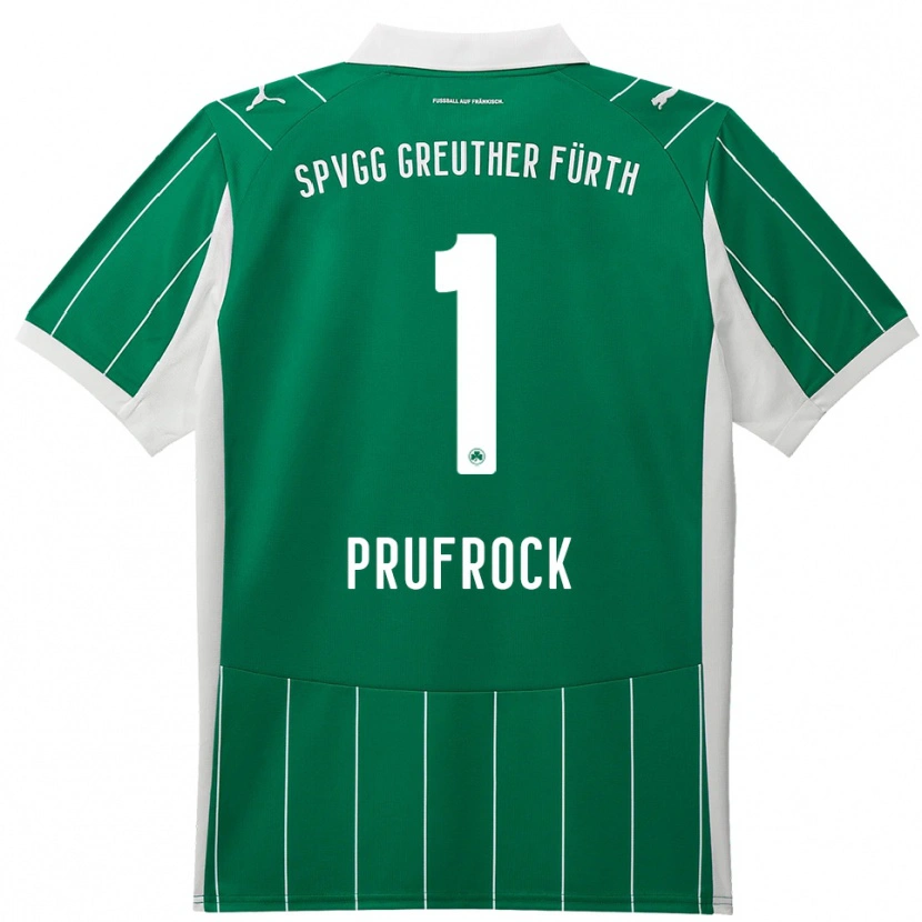 Danxen Heren Silas Prüfrock #1 Groen Wit Uitshirt Uittenue 2025/26 T-Shirt België