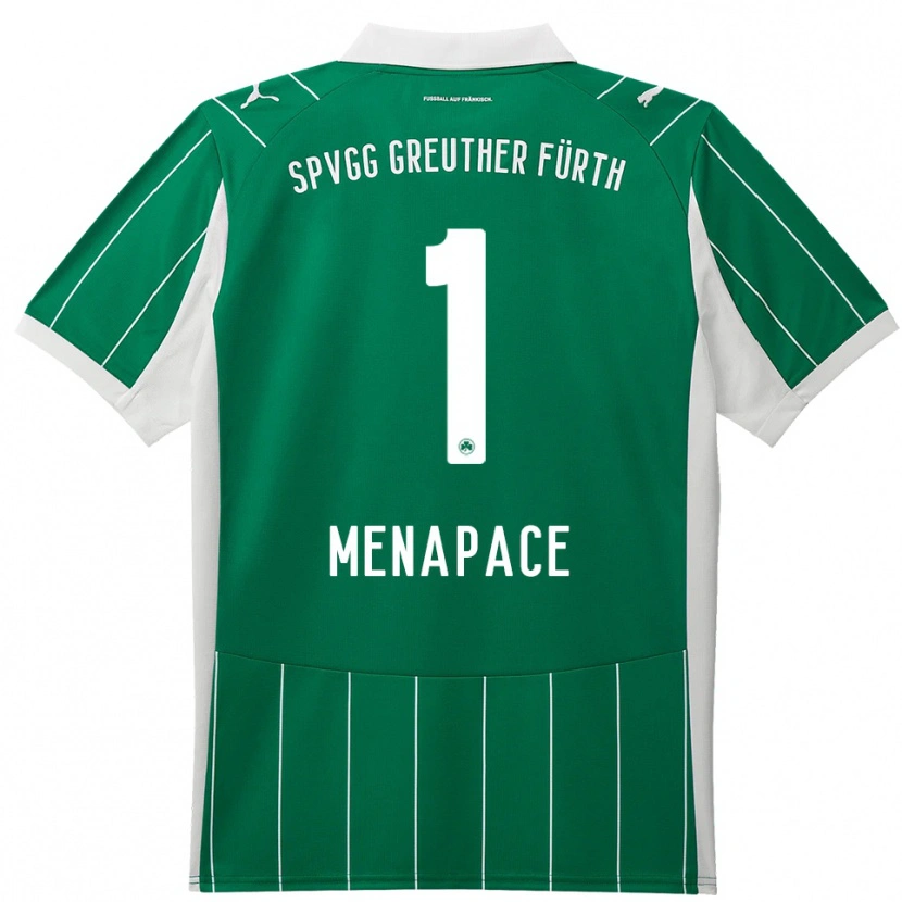 Danxen Heren Theo Menapace #1 Groen Wit Uitshirt Uittenue 2025/26 T-Shirt België