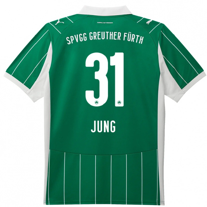 Danxen Heren Sebastian Jung #31 Groen Wit Uitshirt Uittenue 2025/26 T-Shirt België